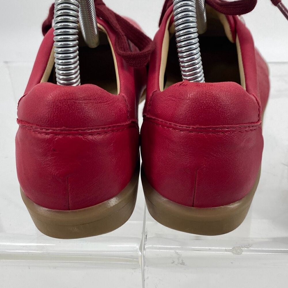Ara Women's Leather Lace Up High Soft Comfort‎ Sneaker Shoes Red Size 6.5 - Picture 6 of 11